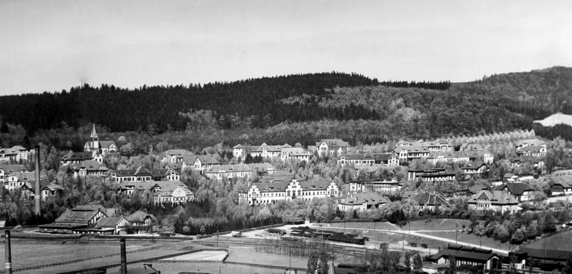 Panoramaansicht der Provinzialheilanstalt Warstein, Foto: LWL-Psychiatriemuseum Warstein
